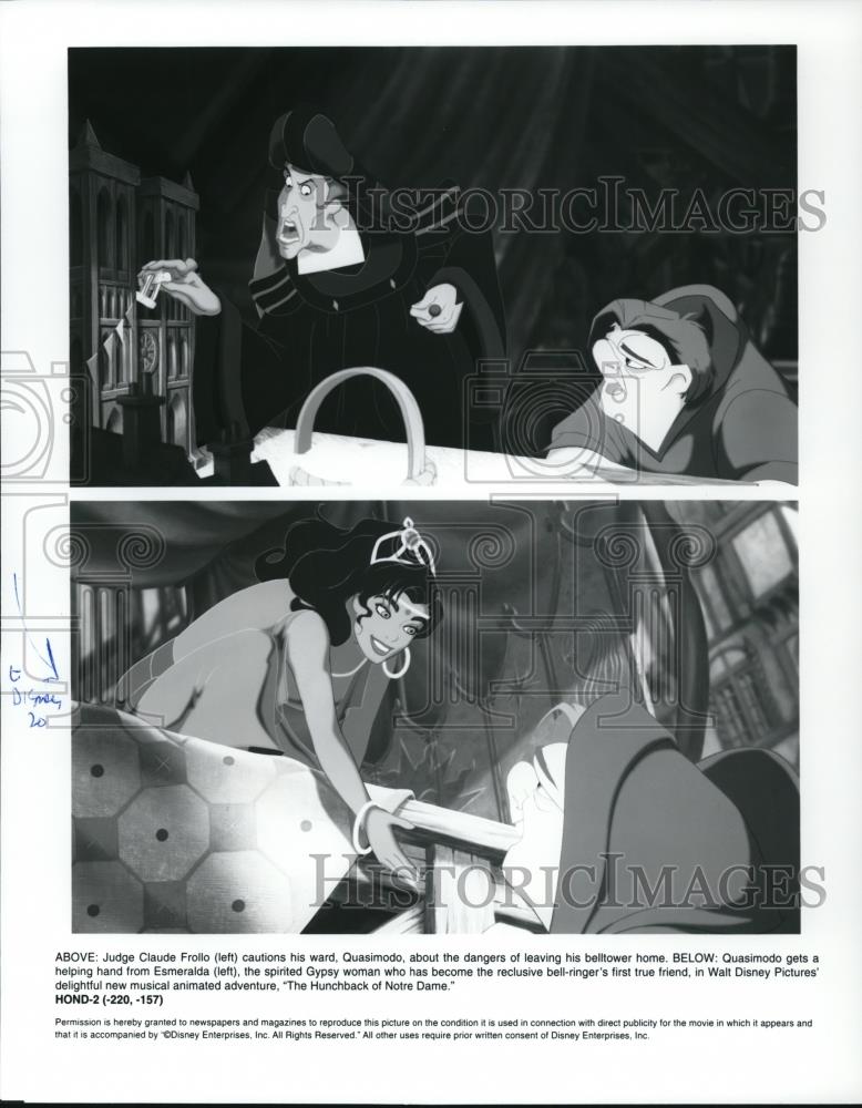 Press Photo Scenes from cartoon movie The Hunchback of Notre Dame - cvp58793 - Historic Images