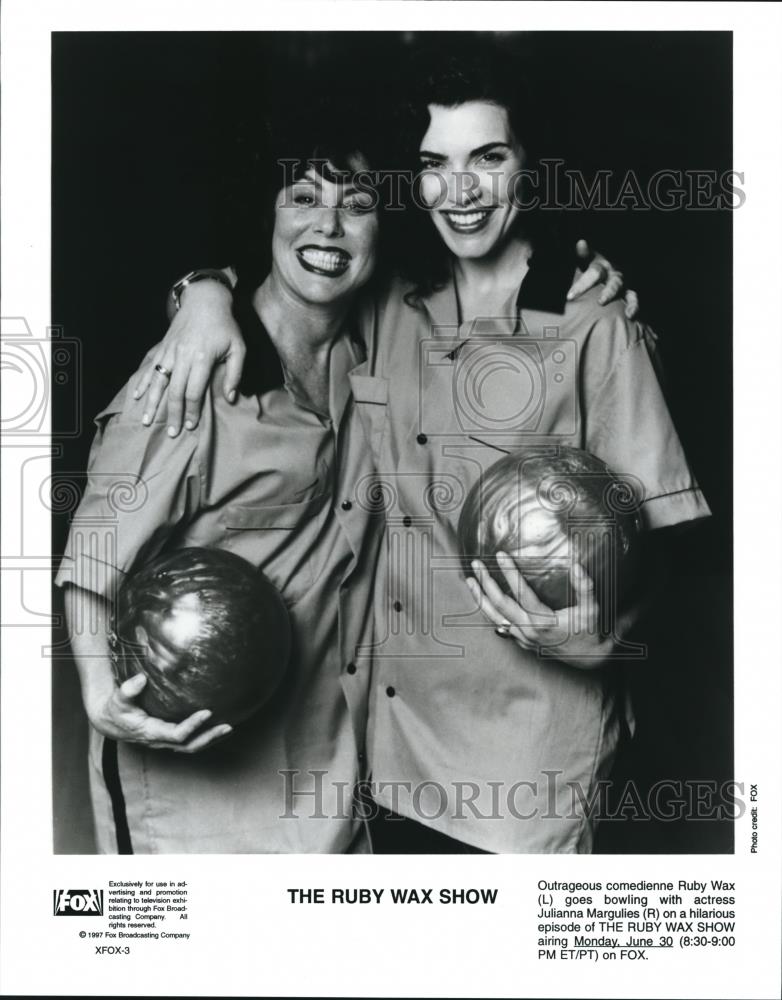 1997 Press Photo Julianna Margulies stars on The Ruby Wax Show - Historic Images