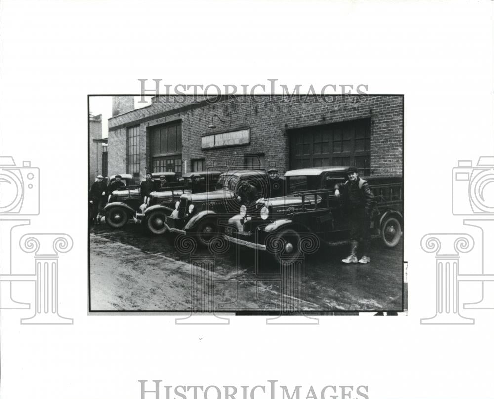 Press Photo Ohio Bell Telephone Co. garage, early days - Historic Images