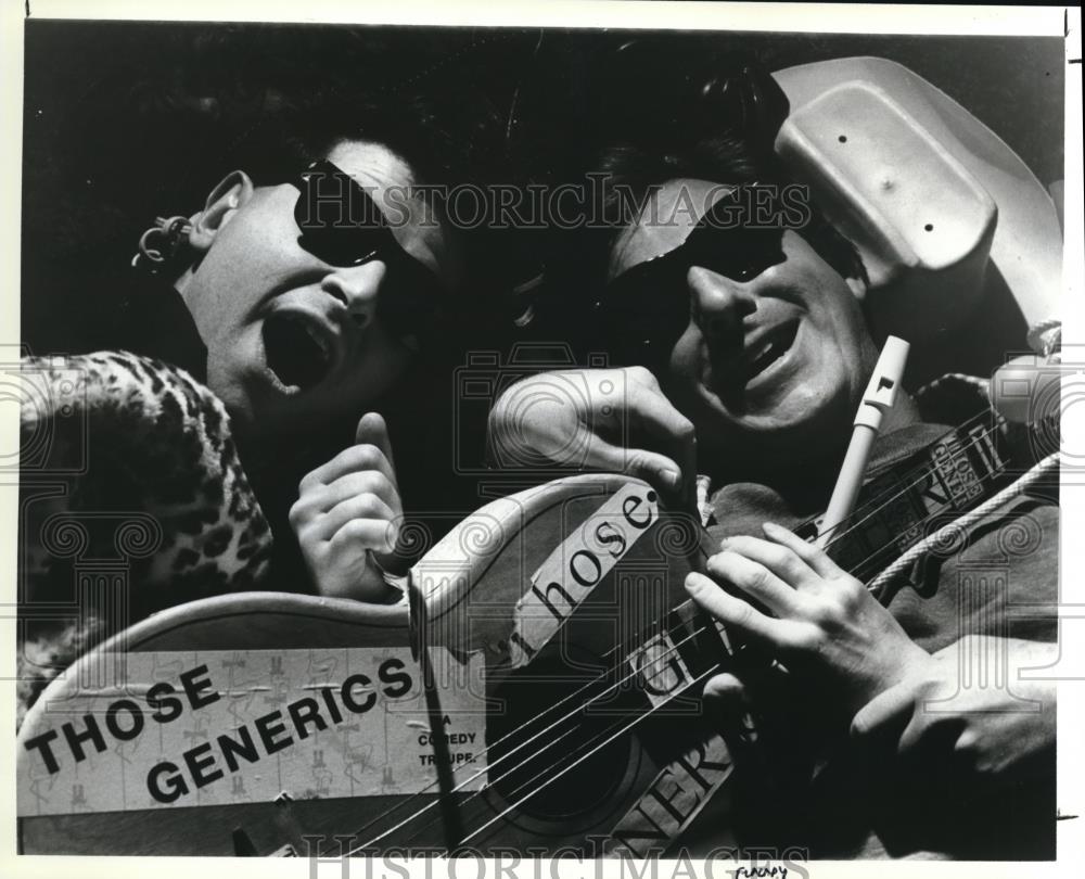 1987 Press Photo Comedians&quot; Those Generics&quot; Michael Gonzalez and George Gajdos - Historic Images