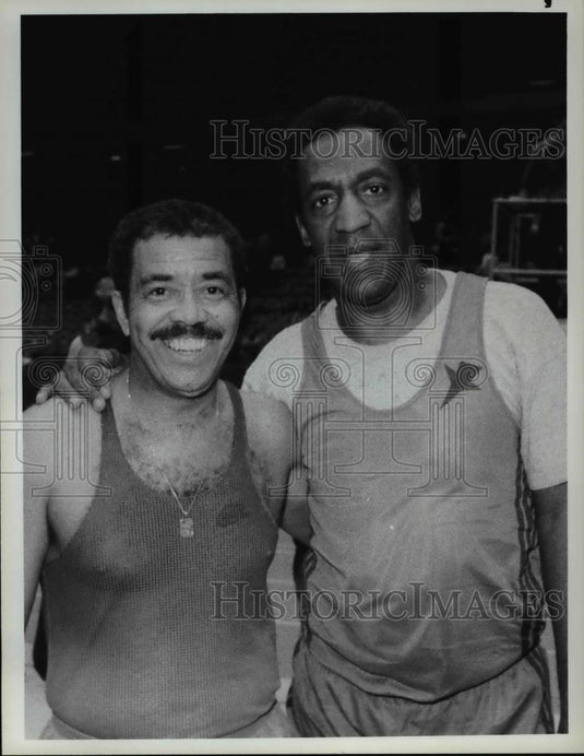 1985 Press Photo Bill Cosby, Josh Culbreath in The Cosby Show - Historic Images