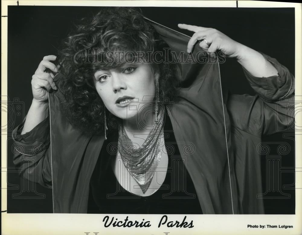 1987 Press Photo Singer Victoria Parks - Historic Images