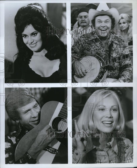 Press Photo Hee Haw Lisa Todd Roy Clark Cathy Baker Buck Owens - cvp58619 - Historic Images