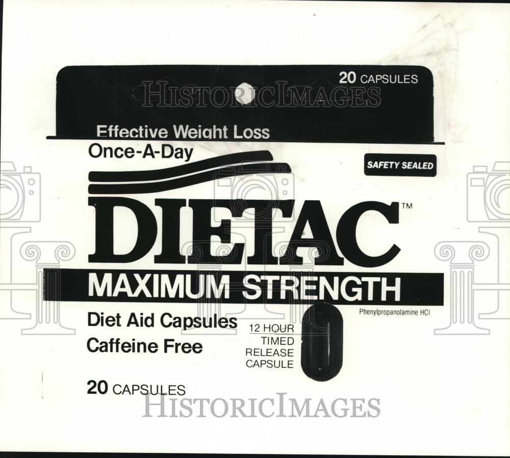 1986 Press Photo Dietac flyer Advertisement - Historic Images