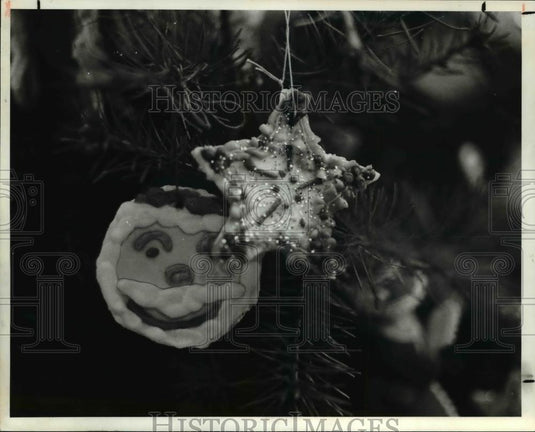 1979 Press Photo Cookie Xmas tree Society Nat Bank - Historic Images
