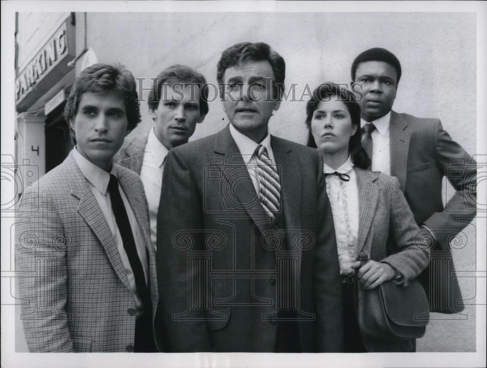 Press Photo Mike Connors Joseph Cali Richard Hill Carol Potter Today's FBI - Historic Images