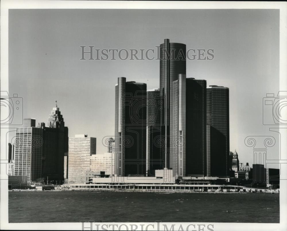 1980 Press Photo Dedication set for Detroit&#39;s Renaissance Center - Historic Images