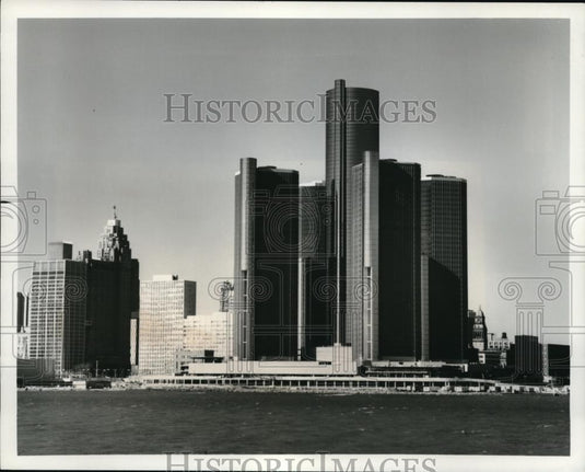 1980 Press Photo Dedication set for Detroit's Renaissance Center - Historic Images