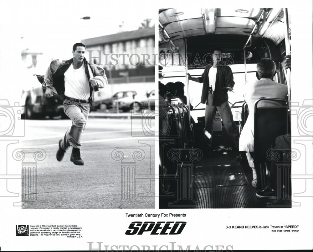 1994 Press Photo Keanu Reeves in Speed - cvp72505 - Historic Images