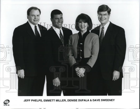 Press Photo Jeff Phelps Emmett Miller Dense Dufala & Dave Sweeney News Team - Historic Images