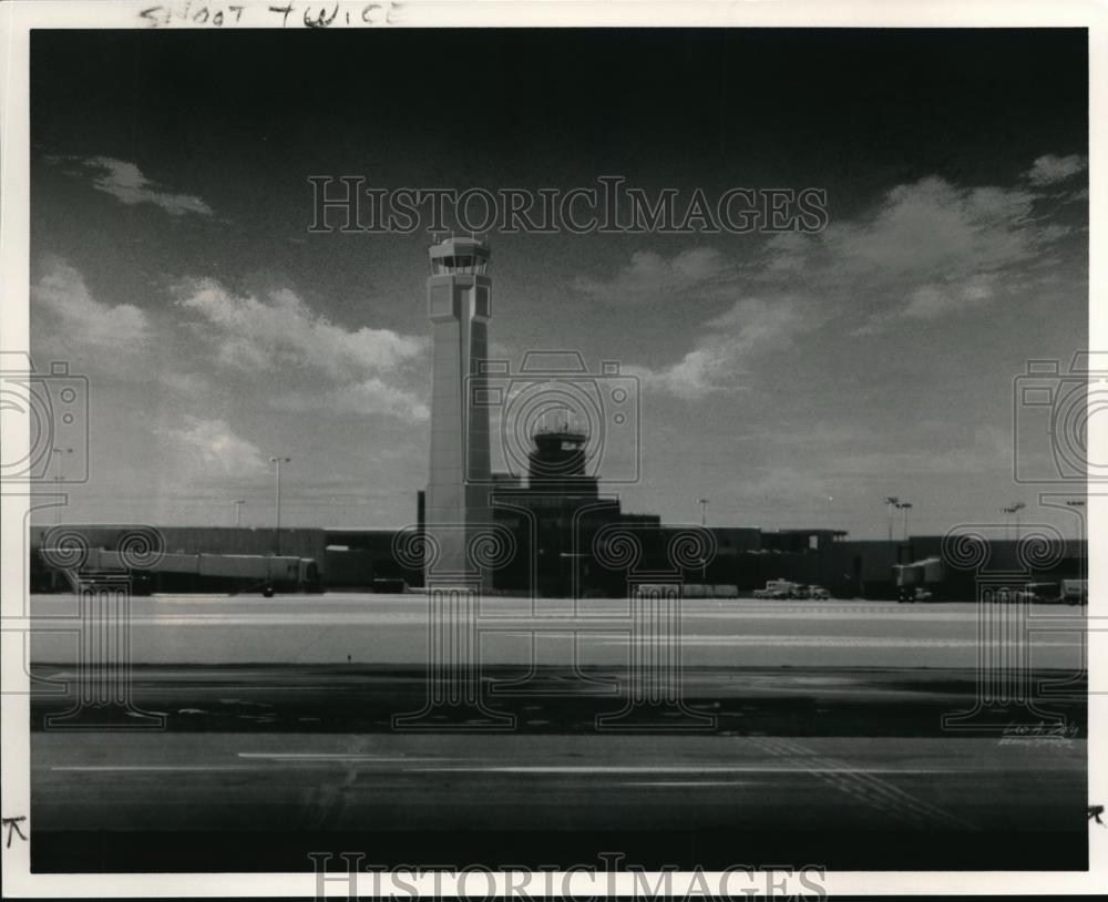 1986 Press Photo Architectural rendering of the new air traffic control tower - Historic Images