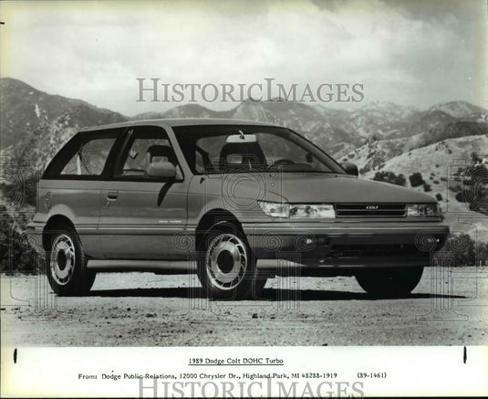 1988 Press Photo 1989 Dodge Colt DOHC Turbo. - Historic Images