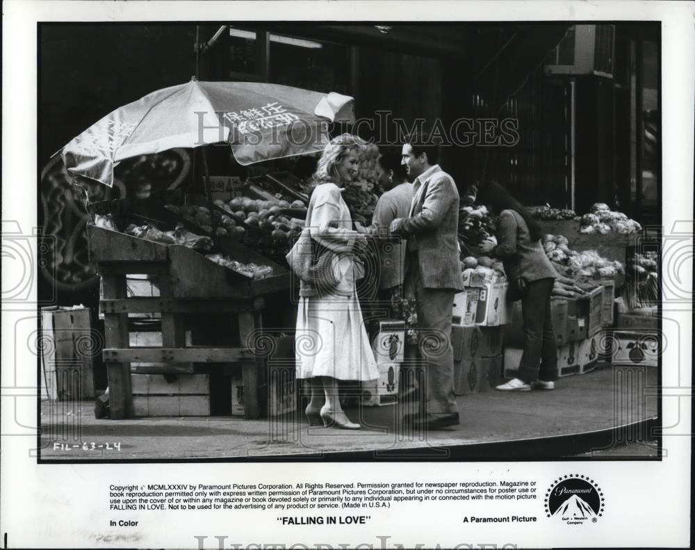 1984 Press Photo Robert De Niro &amp; Meryl Streep in Falling in Love - cvp50156 - Historic Images