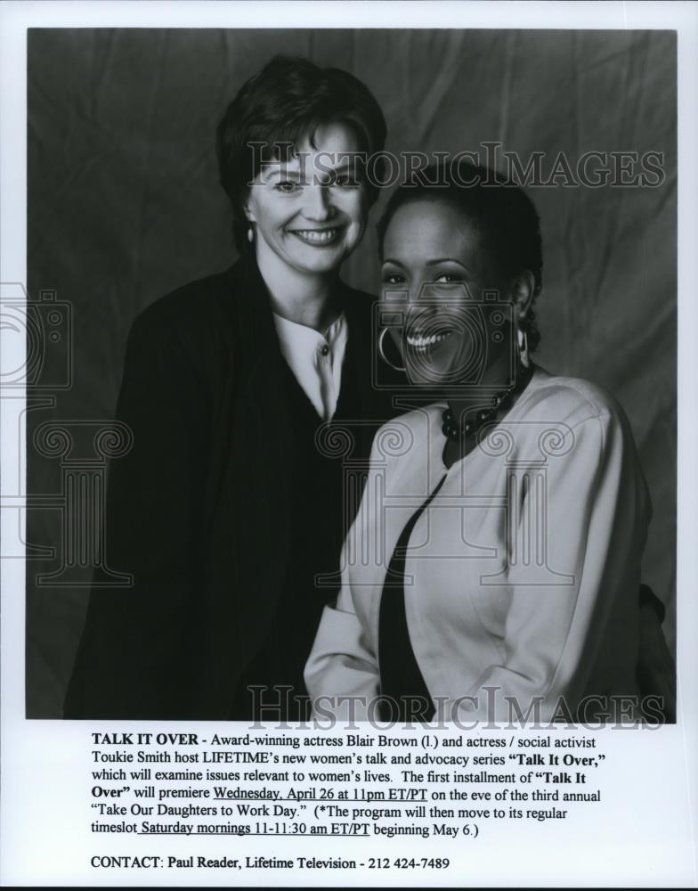 Undated Press Photo Blair Brown and Toukie Smith host Talk It Over - cvp48184 - Historic Images