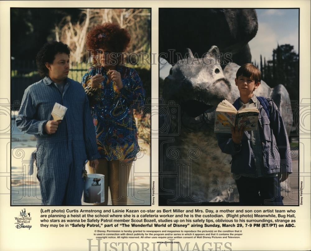 Undated Press Photo Curtis Armstrong Lainie Kazan and Bug Hall in Safety Patrol - Historic Images