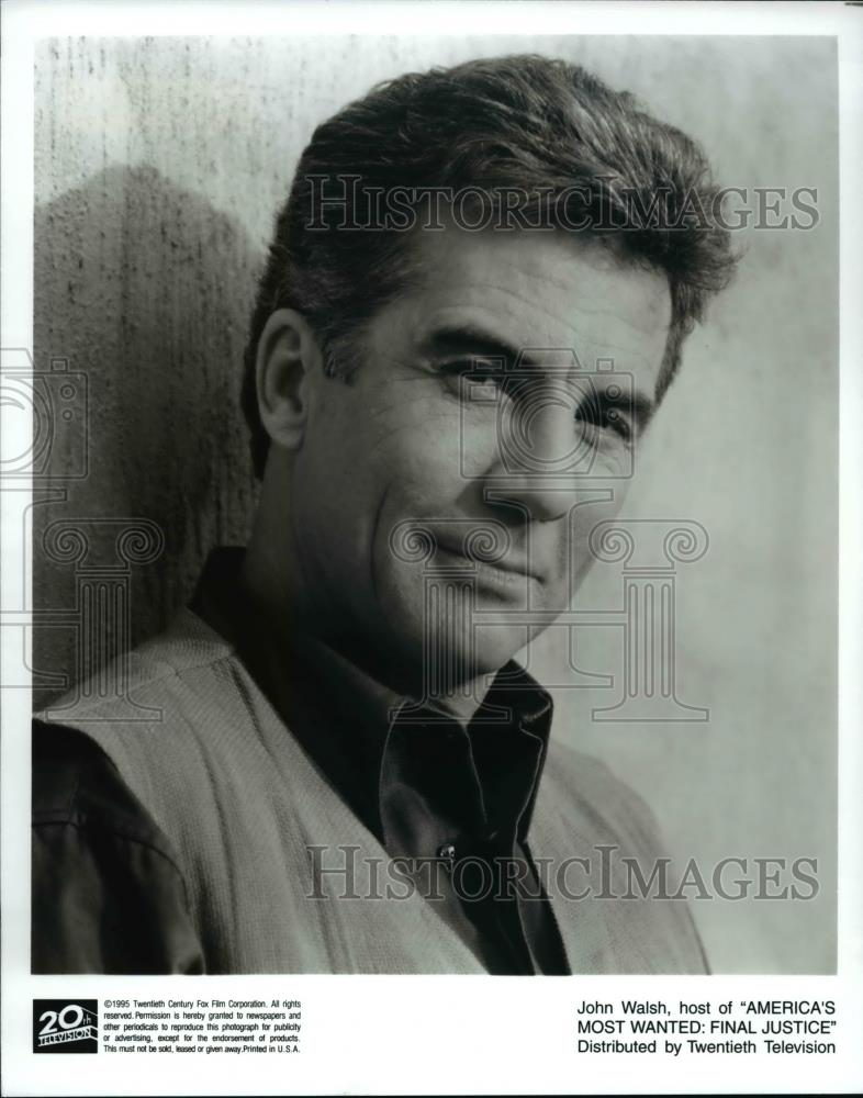 1995 Press Photo John Walsh Hosts &quot;America&#39;s Most Wanted:Final Justice&quot; - Historic Images