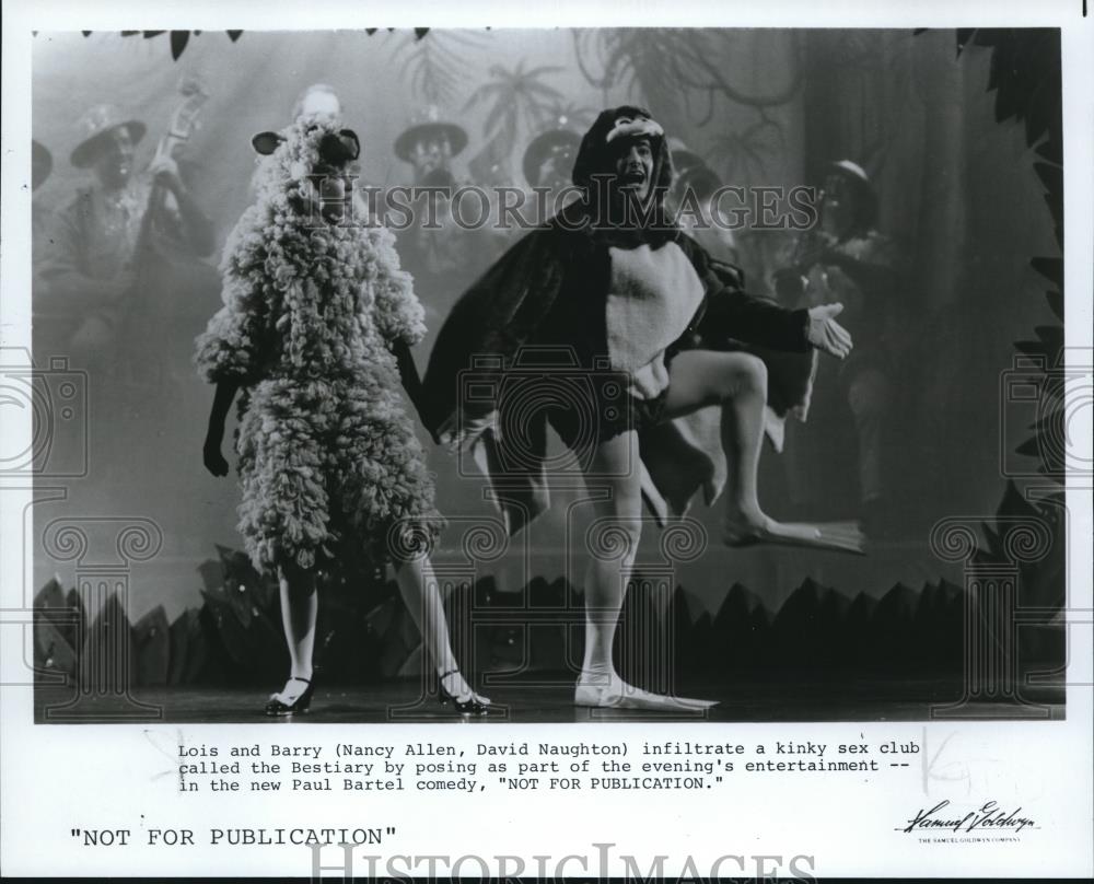 1985 Press Photo Not For Publication Nancy Allen David Naughton - cvp52522 - Historic Images