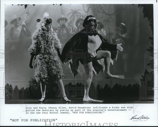 1985 Press Photo Not For Publication Nancy Allen David Naughton - cvp52522 - Historic Images