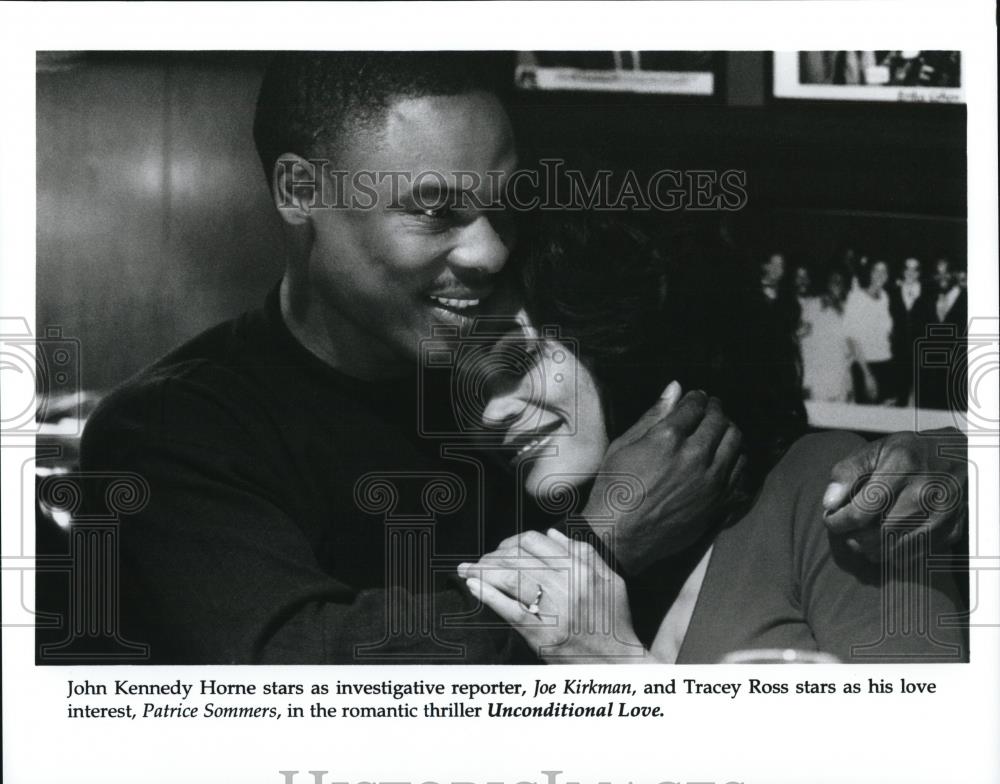 Undated Press Photo John Kennedy Horne and Tracey Ross in Unconditional Love - Historic Images