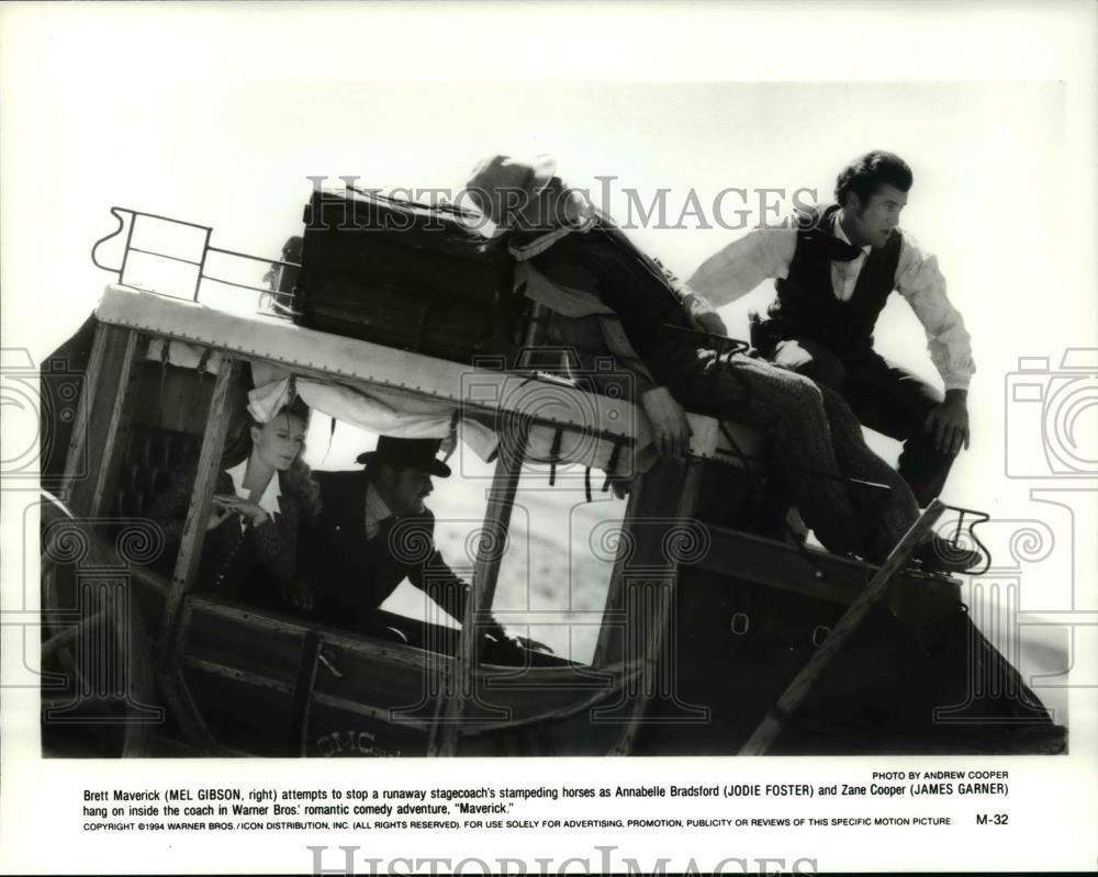1994 Press Photo Maverick Jodie Foster Mel Gibson - cvp70131 - Historic Images
