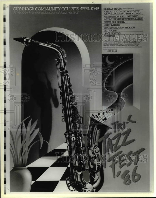 1986 Press Photo Tri-C Jazz Fest '86 - Historic Images