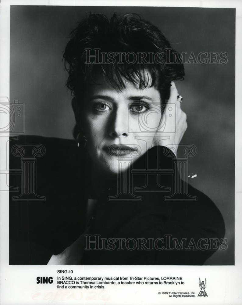 1989 Press Photo Tri-Star Pictures presents Lorraine Bracco in Sing - cvp43242 - Historic Images