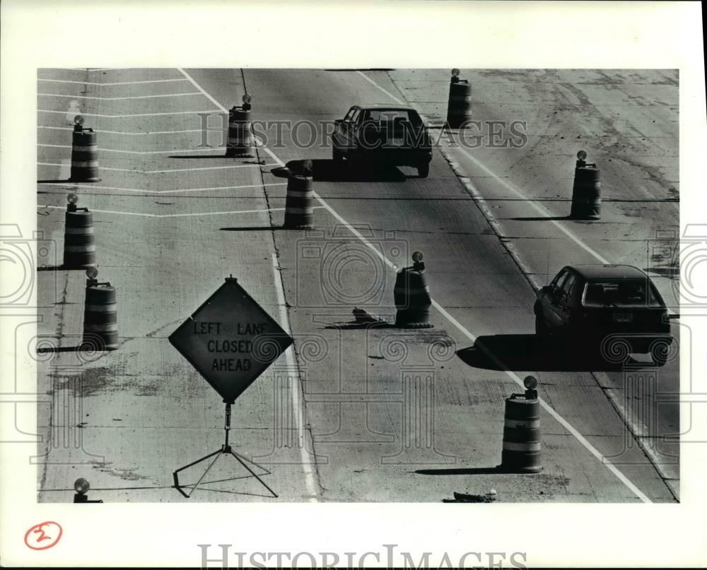 1990 Press Photo On ramp to 480 East at the Bridge coming from 171 - Historic Images