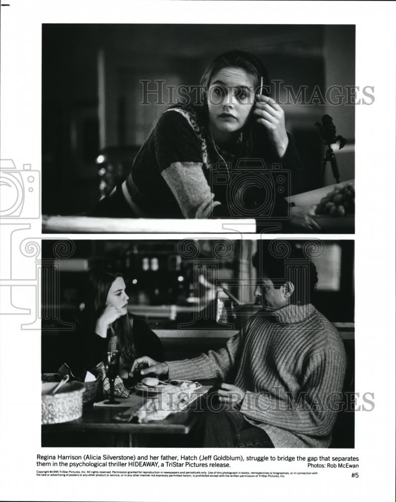 1995 Press Photo Alicia Silverstone and Jeff Goldblum star in Hideaway - Historic Images