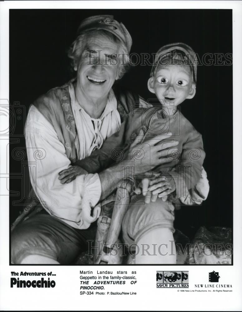 1996 Press Photo Martin Landau stars as Geppetto in Adventures of Pinocchio - Historic Images