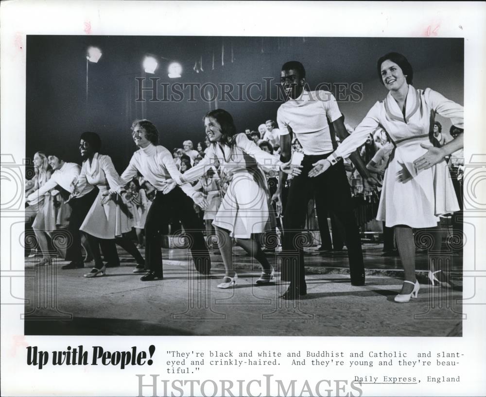1976 Press Photo Scene from Up With People music ensemble - cvp56343 - Historic Images