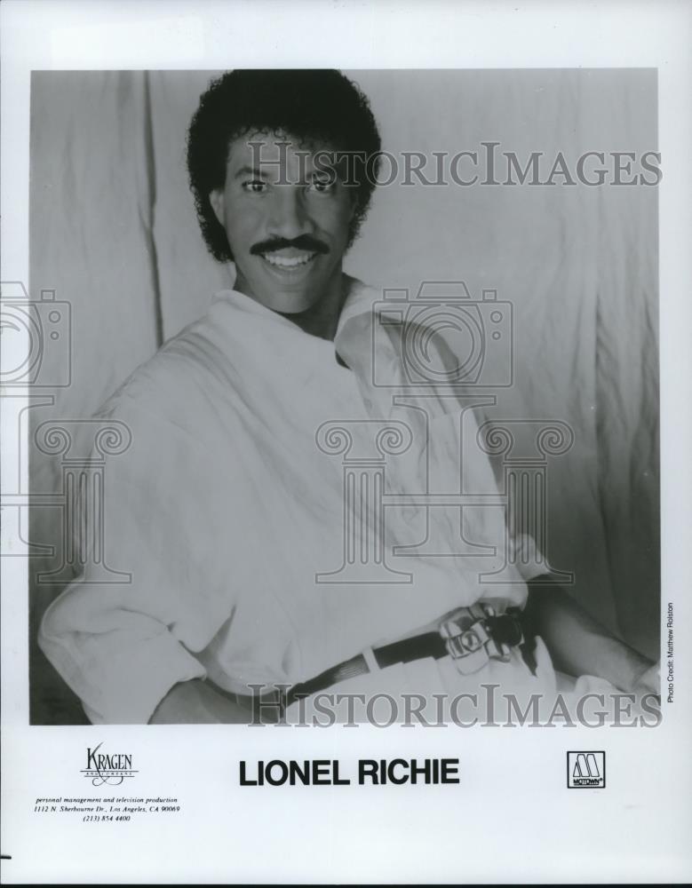 1984 Press Photo Lionel Richie R&B Pop Singer Songwriter Record Produc ...