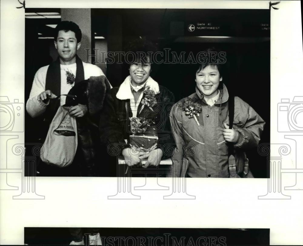 1986 Press Photo Ameriasians arrived from Korea - Historic Images