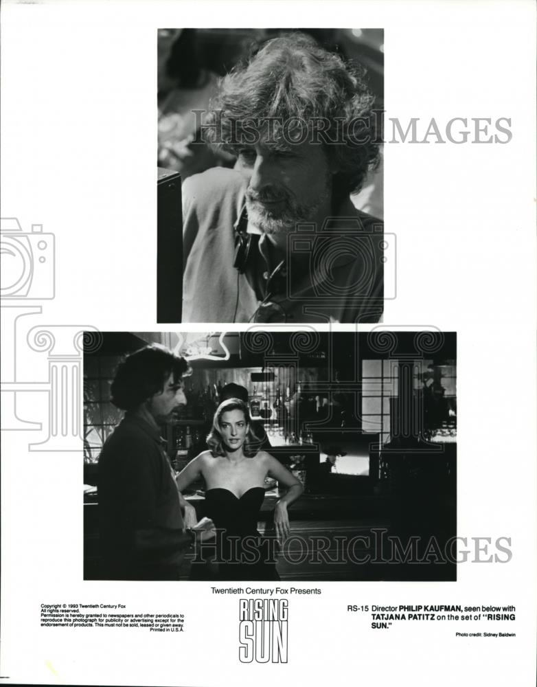 1994 Press Photo Philip Kaufman and Tatjana Patitz star in Rising Sun - Historic Images