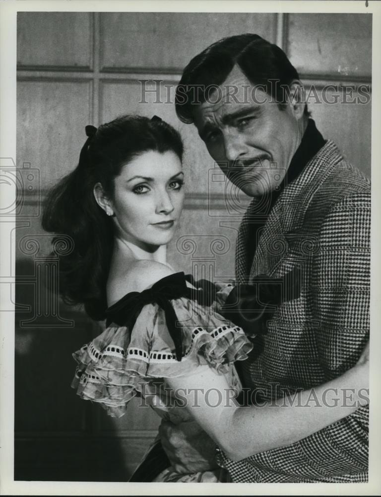 1982 Press Photo Morgan Brittany and Ed Winter star in Moviola Scarlett O&#39;Hara - Historic Images