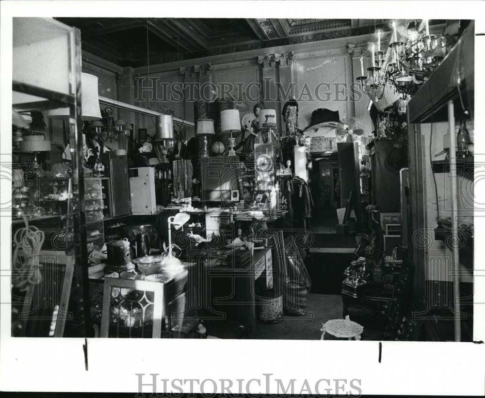 1990 Press Photo Antiques in the Bank at Lorain Avenue. - cva51242 - Historic Images