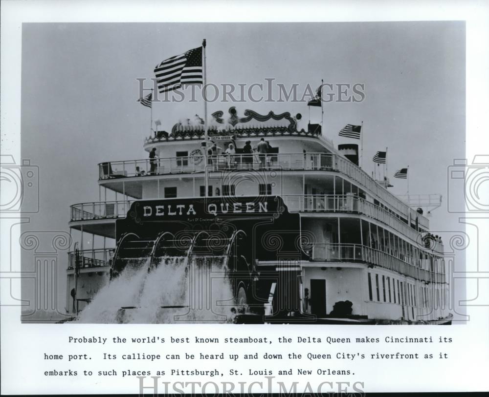 Press Photo World's best known Steamboat Delta Queen - Historic Images