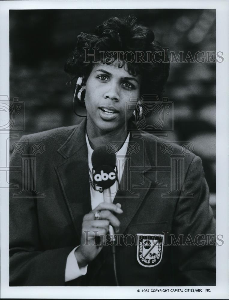 1987 Press Photo Cheryl Miller sportscaster ABC Wild World of Sports - cvp54137 - Historic Images