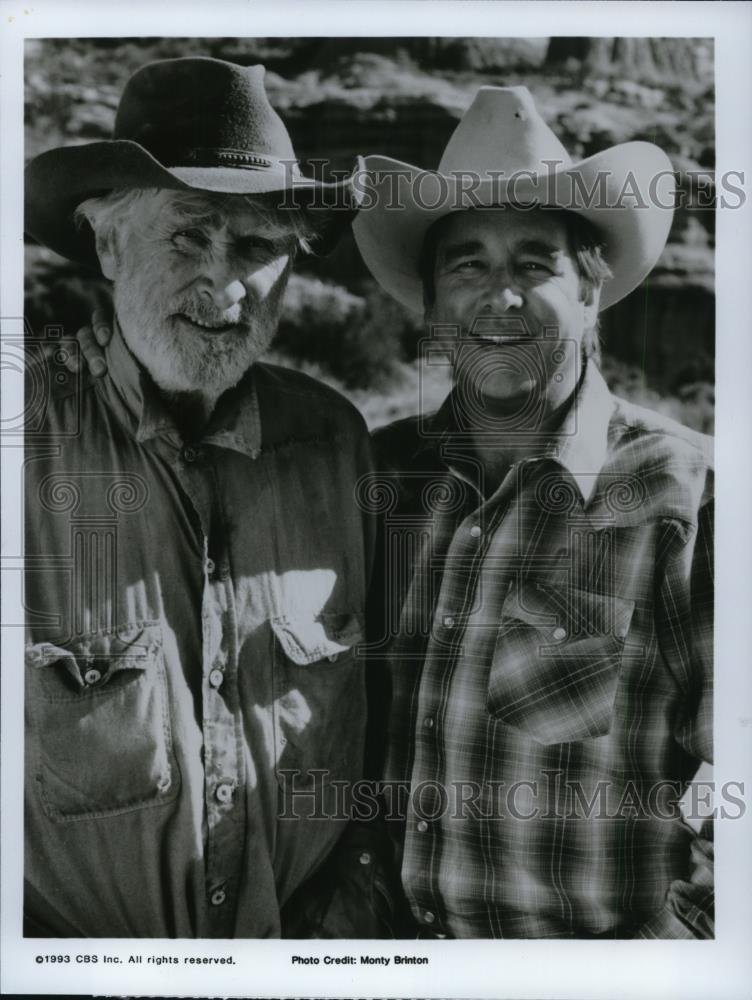 1993 Press Photo Beau Bridges and Lloyd Bridges star in Hearts of the West - Historic Images