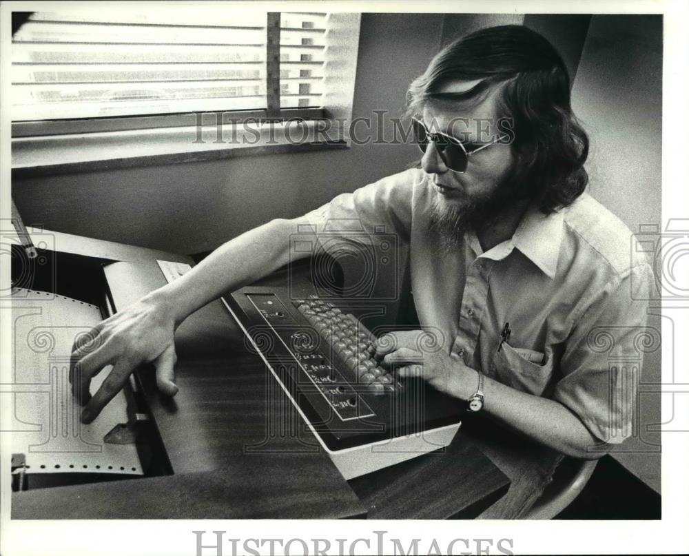 1980 Press Photo Kirk Reiser CSU Blind Engineering Student - Historic Images