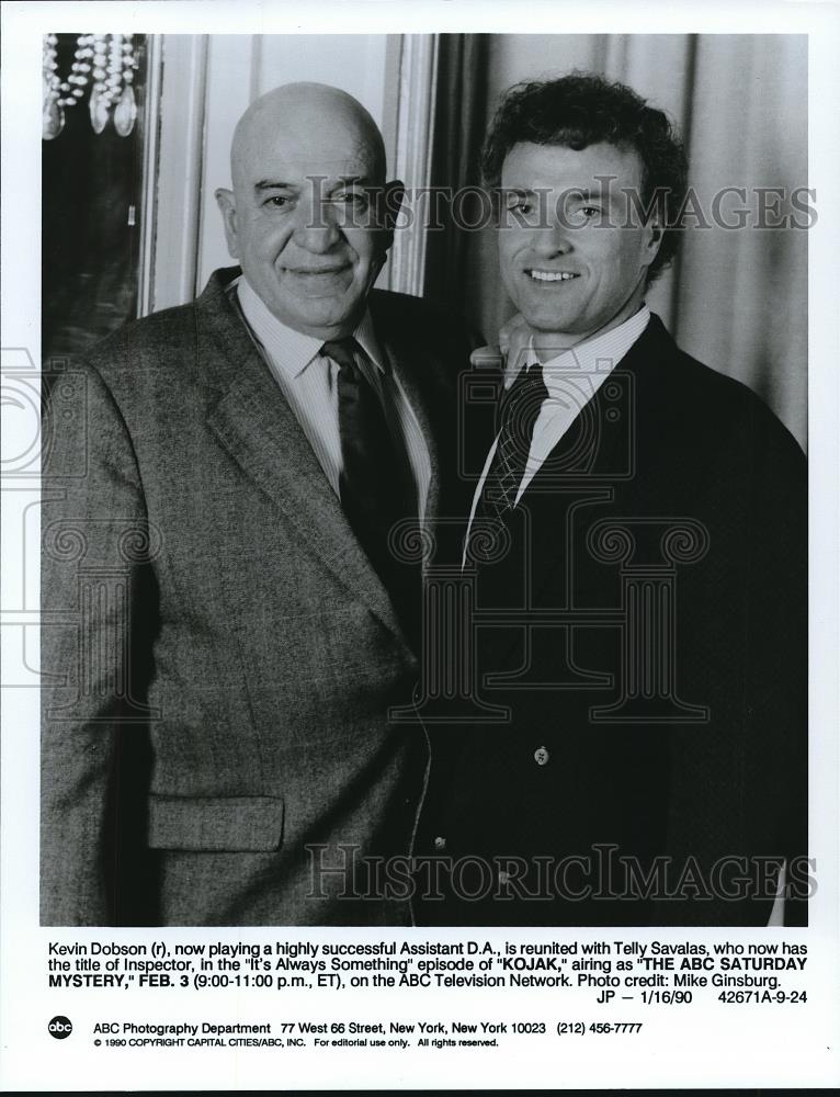 1990 Press Photo ABC presents Kojak with Telly Savalas and Kevin Dobson - Historic Images