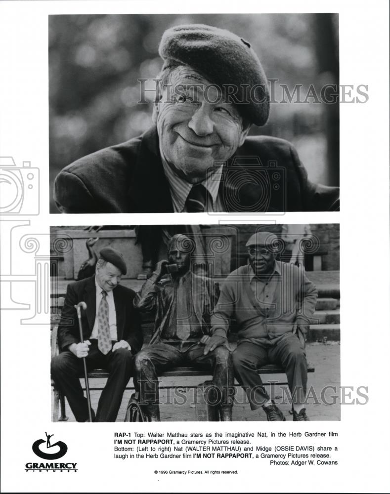 1996 Press Photo Walter Matthaju and Ossie Davis in "I'm Not Rappaport" - Historic Images
