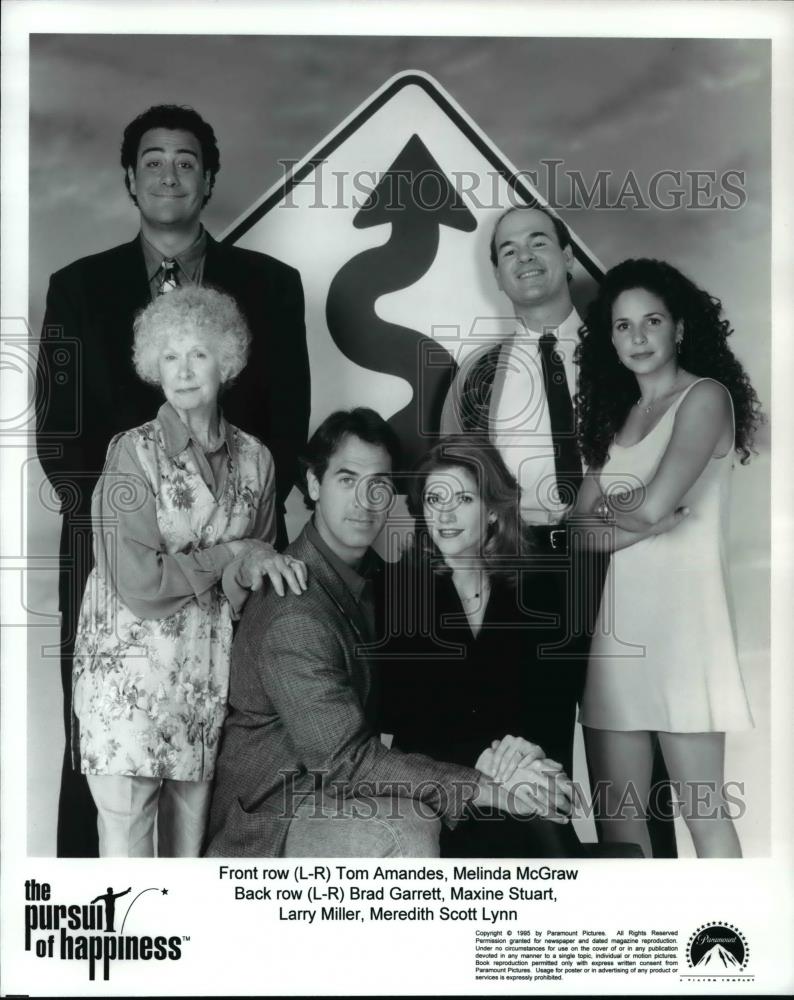 1995 Press Photo Tom Amandes Melinda McGraw Brad Garrett and Maxine Stuart - Historic Images