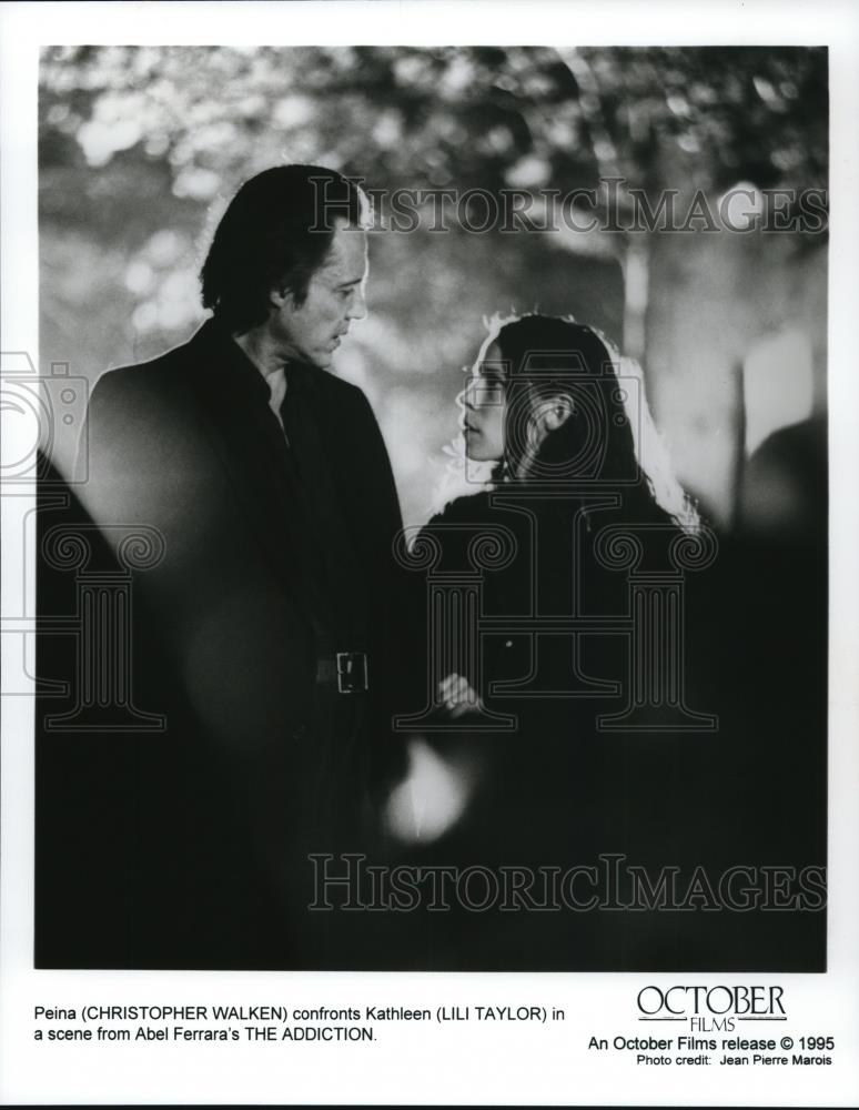1995 Press Photo Christopher Walken and Lili Taylor star in The Addiction - Historic Images