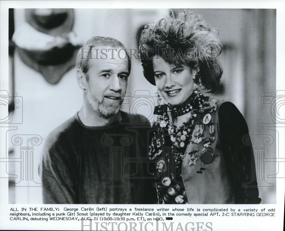 Press Photo George Carlin and Kelly Carlin star in Apt. 2-C - cvp57484 - Historic Images