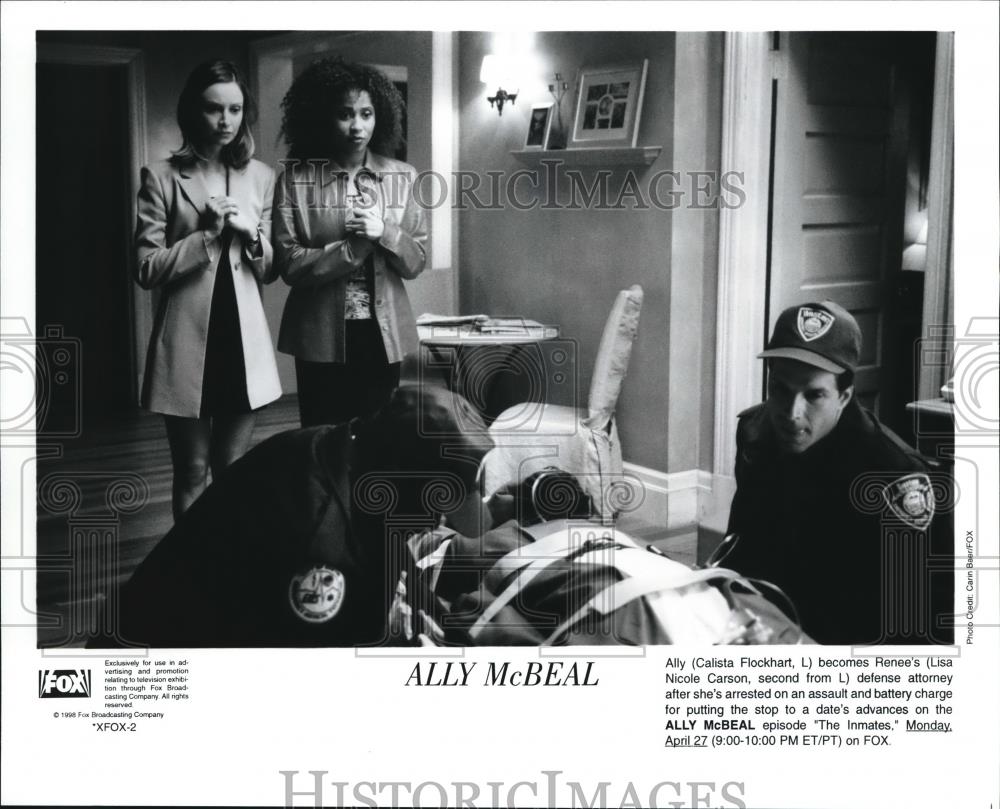 1998 Press Photo Calista Flockhart Lisa Nicole Carson Ally McBeal - cvp53001 - Historic Images