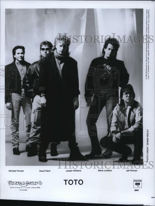 Press Photo Michael Porcaro, Davids Paich, and Joseph Williams in ToTo - Historic Images
