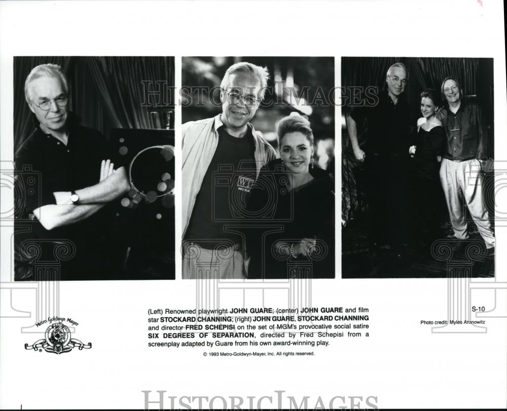 1995 Press Photo John Guare Stockard Channing and Fred Schepisi - cvp42765 - Historic Images