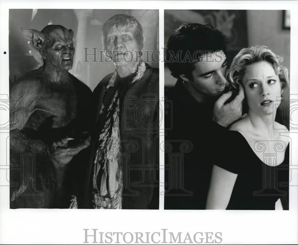 1997 Press Photo Adrian Pasdar, Greg Wise & Teri Polo on House of Frankenstein - Historic Images