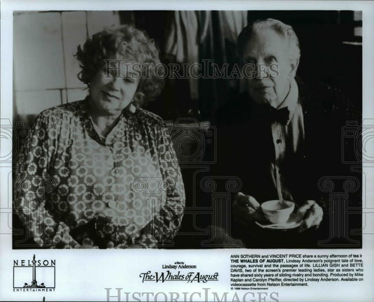 1988 Press Photo Ann Sothern and Vincent Price in "The Whales of August" - Historic Images