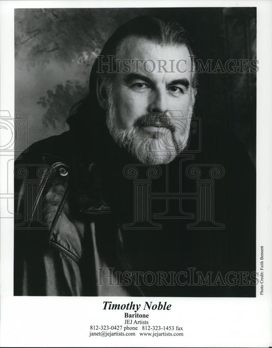 Undated Press Photo Timothy Noble Operatic Baritone Opera Singer - cvp49320 - Historic Images